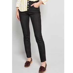 NEW ModCloth Karaoke Seamstress Black Skinny Jeans